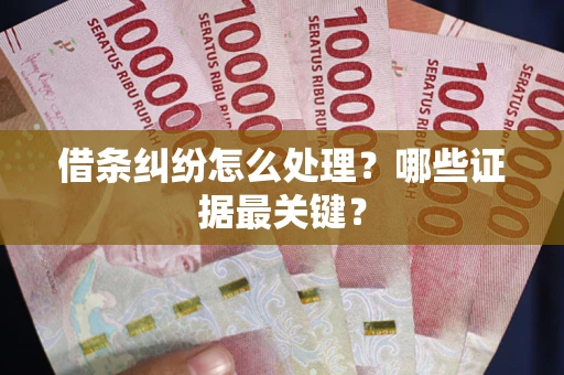 济南借条纠纷怎么处理？哪些证据最关键？