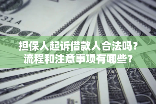 济南担保人起诉借款人合法吗？流程和注意事项有哪些？