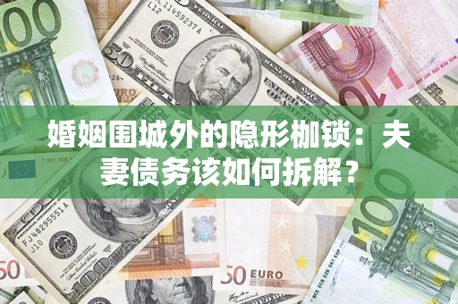 济南婚姻围城外的隐形枷锁：夫妻债务该如何拆解？