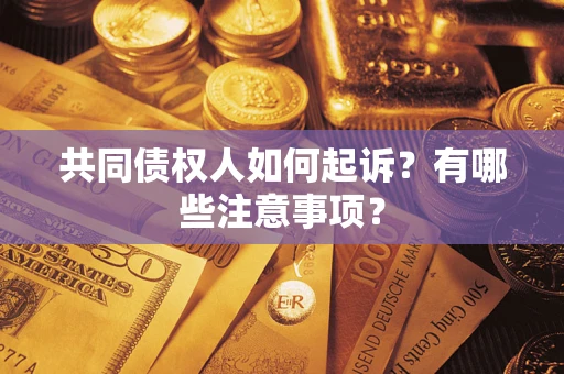 济南共同债权人如何起诉？有哪些注意事项？